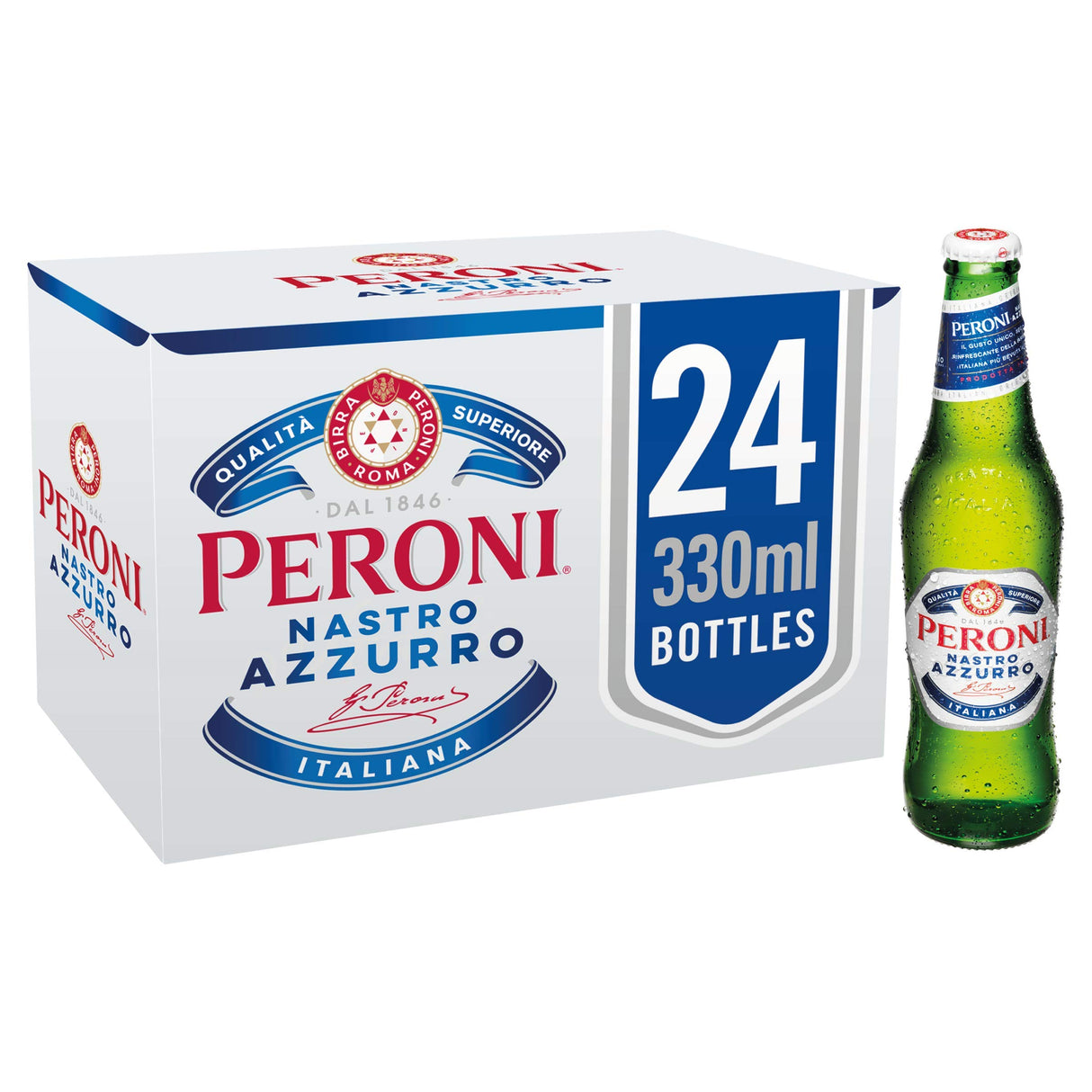 Nastro Azzurro Peroni Beer 24 Btls Of 33Cl