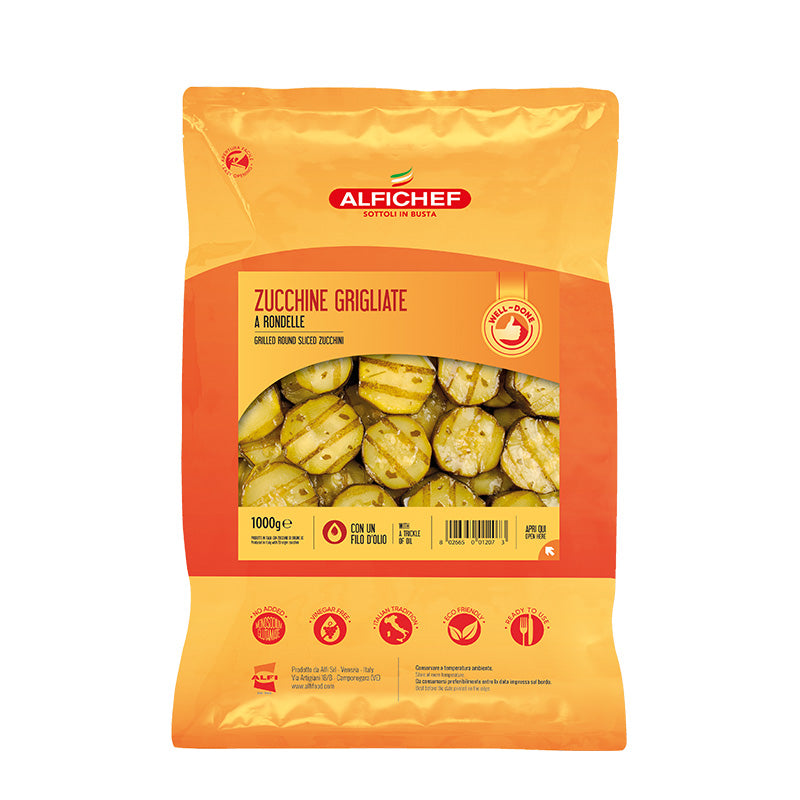 Grilled Round Sliced Zucchini 1Kg Bag