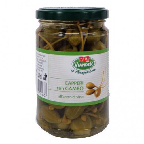 Capers with Stem in Vinegar 300g