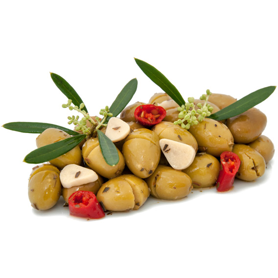Green Olives %Schiacciatelle% 1.5 Kg Via.