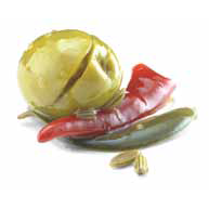 Green Olives Spicy Calabrese Style 1.9Kg R.